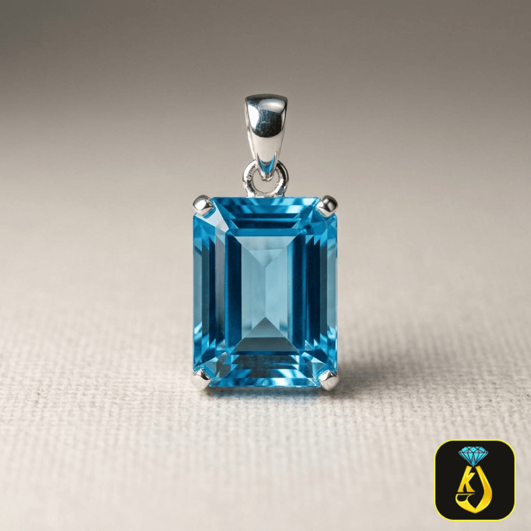 Blue Topaz Pendant Silver