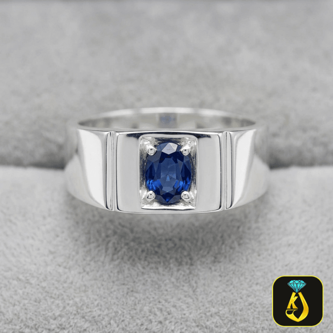 Blue Sapphire Silver Ring