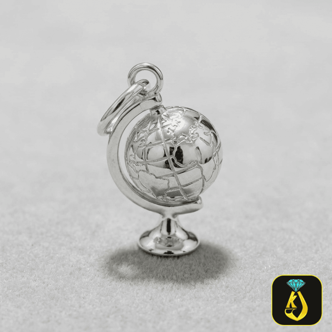 World Ball Silver Pendant